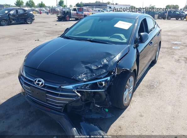 5NPD84LF5KH416052 2019 HYUNDAI ELANTRA Black Առջևի ձախ երեք քառորդ տեսարան