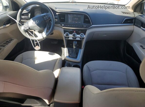 5NPD84LF5KH454350 2019 HYUNDAI ELANTRA White Widok deski rozdzielczej