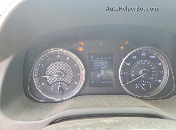 5NPD84LF5LH554241 2020 HYUNDAI ELANTRA White Սարքավորումների վահանակի տեսք