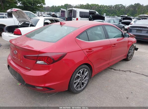 5NPD84LF5LH621890 2020 HYUNDAI ELANTRA LIMITED W/IN Red Trasero derecho