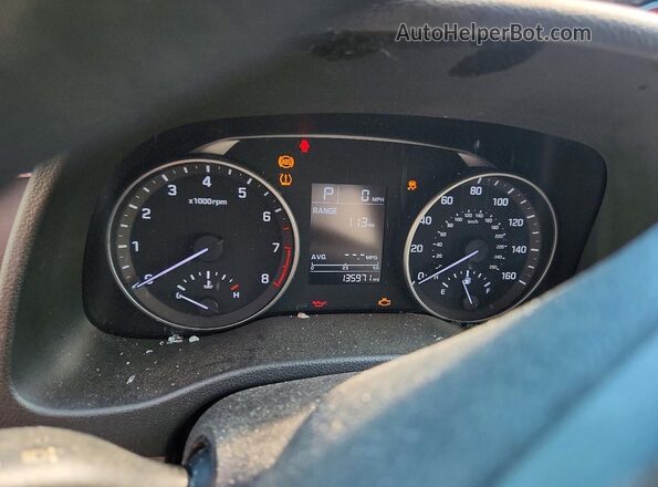 5NPD84LF6HH093641 2017 HYUNDAI ELANTRA Red Вид щитка приладів