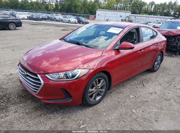 5NPD84LF6HH128856 2017 HYUNDAI ELANTRA Red წინა მარცხენა ხედი სამი მეოთხედიდან