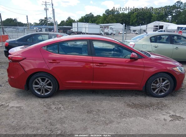 5NPD84LF6HH128856 2017 HYUNDAI ELANTRA Red უკანა სალონის ხედი