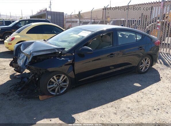5NPD84LF6HH141445 2017 HYUNDAI ELANTRA Black Առջևի ձախ երեք քառորդ տեսարան