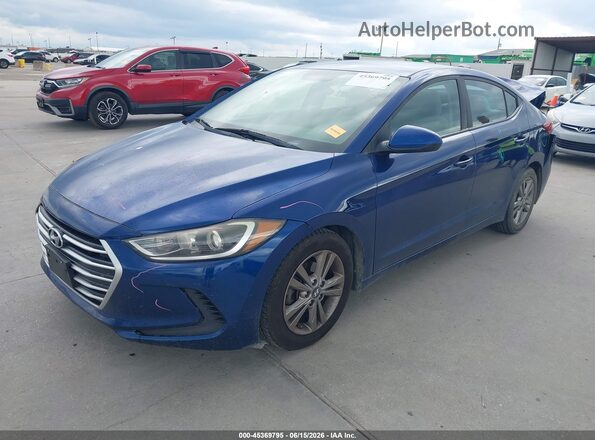5NPD84LF6HH161985 2017 HYUNDAI ELANTRA Blue Առջևի ձախ երեք քառորդ տեսարան