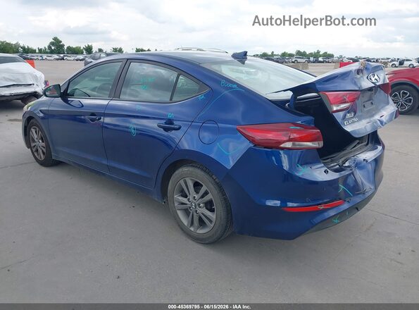 5NPD84LF6HH161985 2017 HYUNDAI ELANTRA Blue Հետևի ձախ