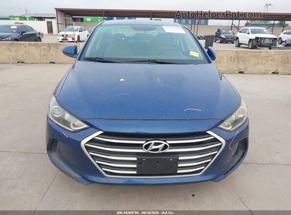 5NPD84LF6HH161985 2017 HYUNDAI ELANTRA Blue Սարքավորումների վահանակի տեսք