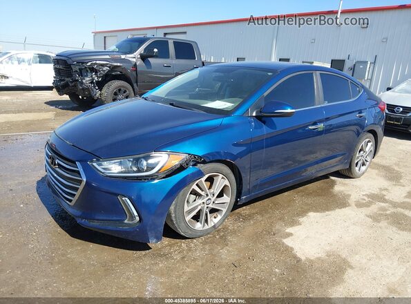 5NPD84LF6HH170332 2017 HYUNDAI ELANTRA Синий Передняя левая четверть