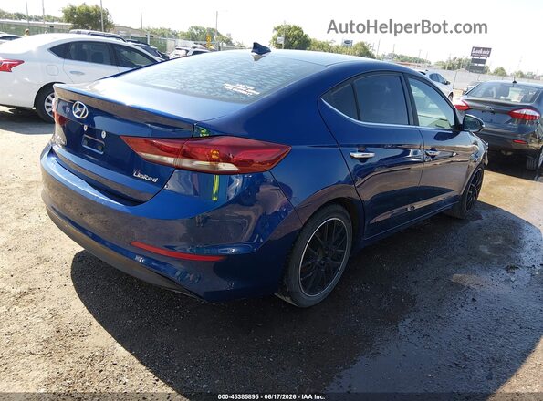 5NPD84LF6HH170332 2017 HYUNDAI ELANTRA Синий Задняя правая четверть