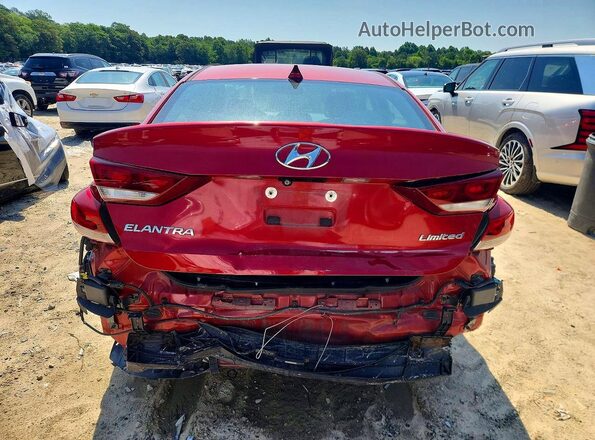 5NPD84LF6HH186062 2017 HYUNDAI ELANTRA Red უკანა ხედი