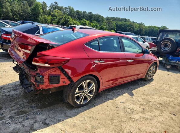 5NPD84LF6HH186062 2017 HYUNDAI ELANTRA Red უკანა მარჯვენა