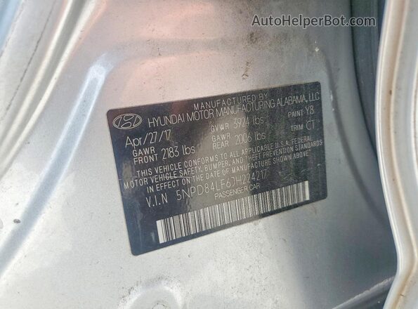 5NPD84LF6JH224217 2018 HYUNDAI ELANTRA Silver 
