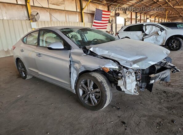 5NPD84LF6JH309638 2018 HYUNDAI ELANTRA Серебряный Передняя правая четверть