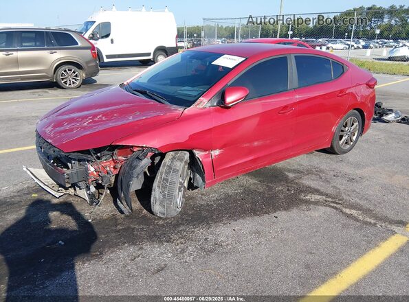 5NPD84LF6JH324480 2018 HYUNDAI ELANTRA Red Front left
