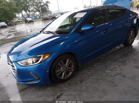 5NPD84LF6JH358175 2018 HYUNDAI ELANTRA Blue Передня ліва чверть