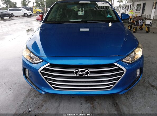 5NPD84LF6JH358175 2018 HYUNDAI ELANTRA Blue Вид щитка приладів