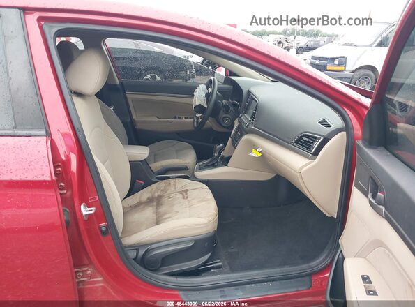 5NPD84LF6JH358757 2018 HYUNDAI ELANTRA Красный Вид салона спереди