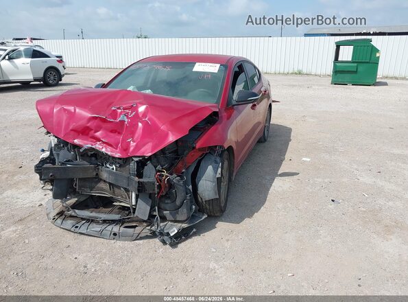 5NPD84LF6JH391824 2018 HYUNDAI ELANTRA Burgundy Առջևի ձախ երեք քառորդ տեսարան