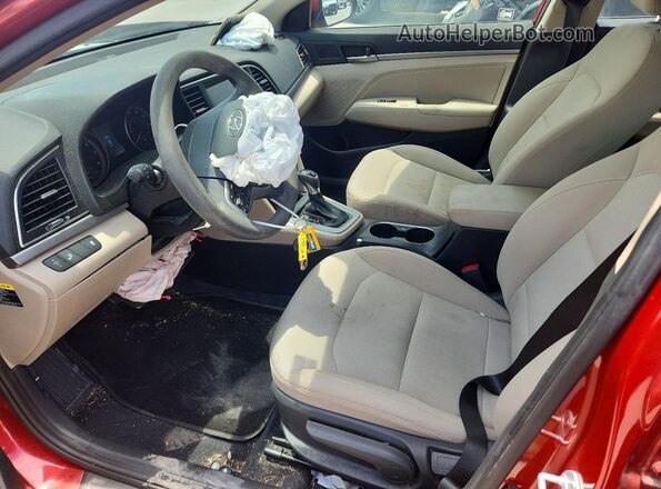 5NPD84LF6JH396408 2018 HYUNDAI ELANTRA Red Widok wnętrza z przodu