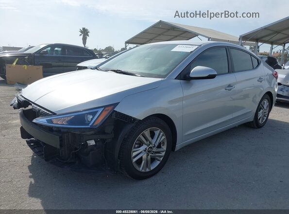 5NPD84LF6KH463431 2019 HYUNDAI ELANTRA Silver წინა მარცხენა ხედი სამი მეოთხედიდან