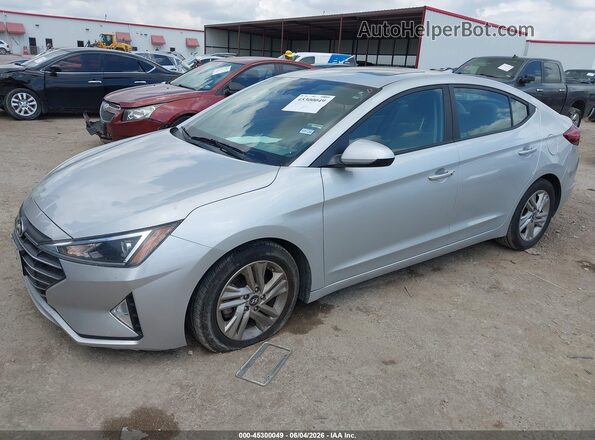 5NPD84LF6KH469553 2019 HYUNDAI ELANTRA Серебряный Передняя левая четверть