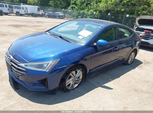 5NPD84LF6KH472646 2019 HYUNDAI ELANTRA Blue Przód lewy