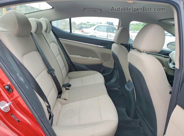 5NPD84LF6LH510197 2020 HYUNDAI ELANTRA Red Rear seats view