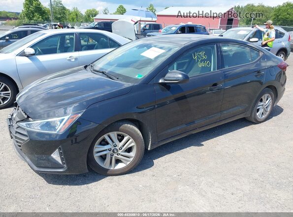 5NPD84LF6LH594005 2020 HYUNDAI ELANTRA Black წინა მარცხენა ხედი სამი მეოთხედიდან