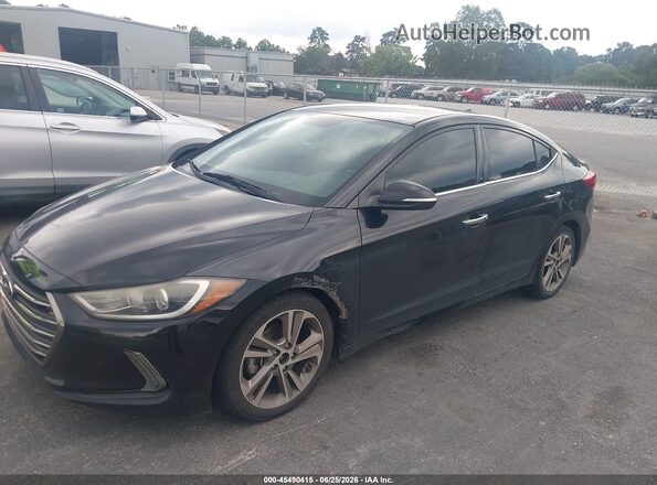 5NPD84LF7HH011710 2017 HYUNDAI ELANTRA Black Առջևի ձախ երեք քառորդ տեսարան