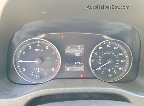 5NPD84LF7HH134245 2017 HYUNDAI ELANTRA Blue ხელსაწყოთა პანელის ხედი