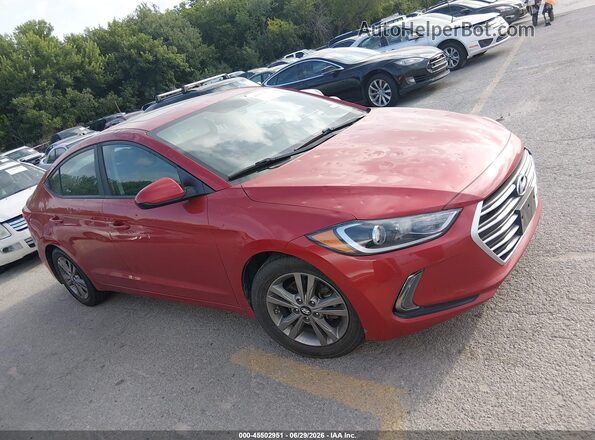 5NPD84LF7HH136660 2017 HYUNDAI ELANTRA Red უკანა სალონის ხედი