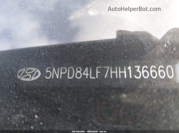 5NPD84LF7HH136660 2017 HYUNDAI ELANTRA Red ძრავის განყოფილების ხედი