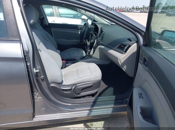 5NPD84LF7JH239728 2018 HYUNDAI ELANTRA Gray წინა სალონის ხედი