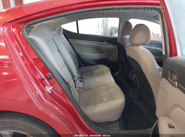 5NPD84LF7JH394280 2018 HYUNDAI ELANTRA Red VIN კოდის სტიკერის ხედი