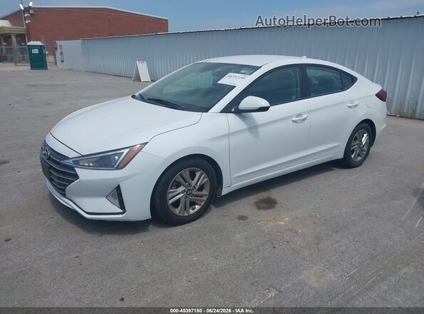 5NPD84LF7KH422242 2019 HYUNDAI ELANTRA White Vista tres cuartos delantera izquierda
