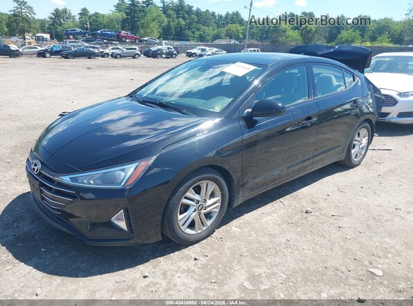 5NPD84LF7KH487897 2019 HYUNDAI ELANTRA Black წინა მარცხენა ხედი სამი მეოთხედიდან