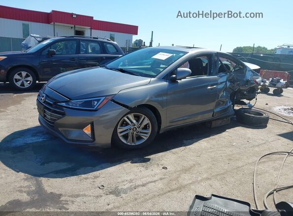 5NPD84LF7KH492467 2019 HYUNDAI ELANTRA Серый Передняя левая четверть