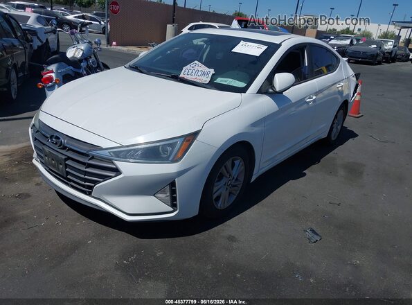 5NPD84LF7LH534668 2020 HYUNDAI ELANTRA White წინა მარცხენა ხედი სამი მეოთხედიდან