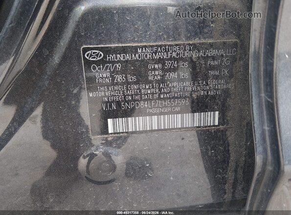 5NPD84LF7LH557593 2020 HYUNDAI ELANTRA Gray Вид підкапотного простору