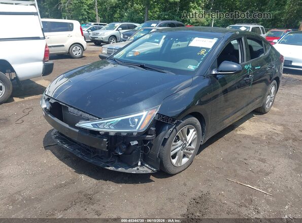 5NPD84LF7LH561143 2020 HYUNDAI ELANTRA Black წინა მარცხენა ხედი სამი მეოთხედიდან