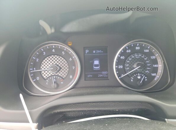 5NPD84LF7LH575625 2020 HYUNDAI ELANTRA Синий Вид щитка приборов