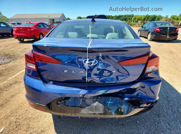 5NPD84LF7LH593848 2020 HYUNDAI ELANTRA Blue უკანა ხედი