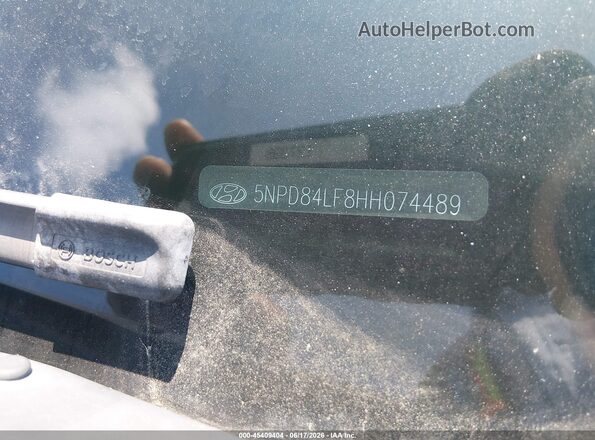 5NPD84LF8HH074489 2017 HYUNDAI ELANTRA Silver Vista del compartimento del motor