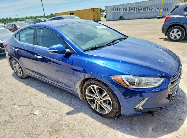 5NPD84LF8HH130205 2017 HYUNDAI ELANTRA Blue Delantero derecho
