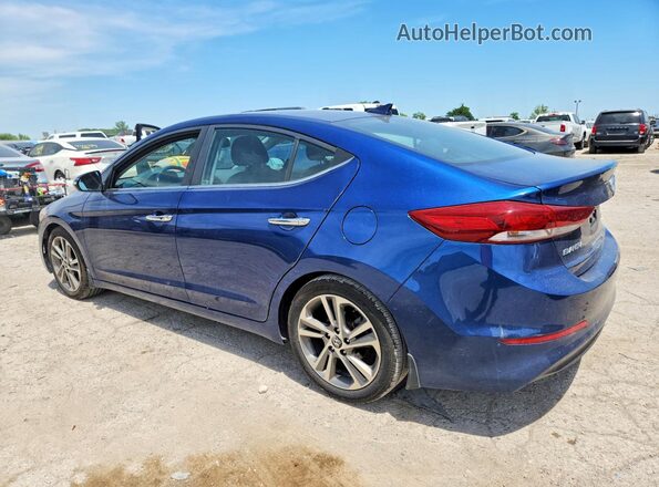 5NPD84LF8HH130205 2017 HYUNDAI ELANTRA Blue Trasero izquierdo