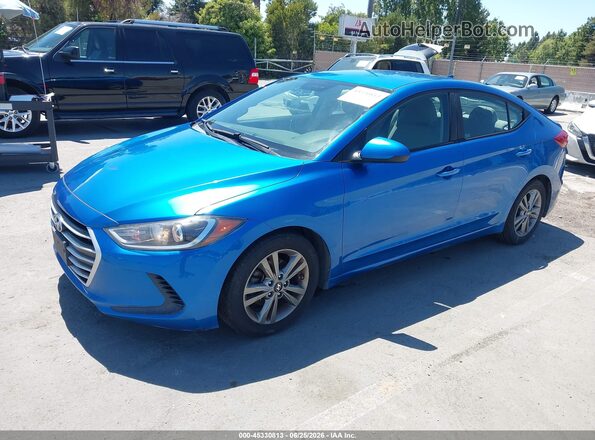 5NPD84LF8HH172437 2017 HYUNDAI ELANTRA Blue Առջևի ձախ երեք քառորդ տեսարան