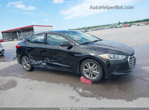 5NPD84LF8JH223649 2018 HYUNDAI ELANTRA Black უკანა სალონის ხედი