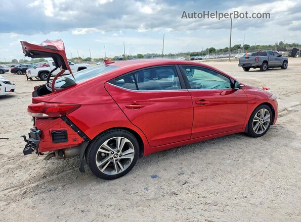 5NPD84LF8JH223747 2018 HYUNDAI ELANTRA Red Trasero derecho