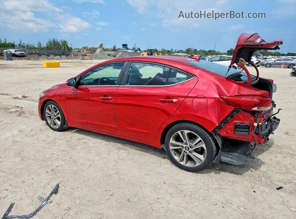 5NPD84LF8JH223747 2018 HYUNDAI ELANTRA Red Trasero izquierdo