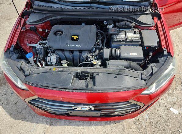 5NPD84LF8JH223747 2018 HYUNDAI ELANTRA Red Vista interior trasera